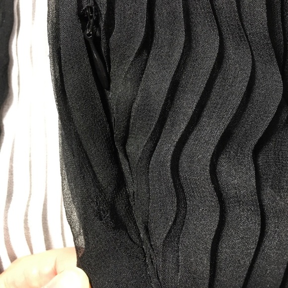 Color Block Dress 100% Silk Accordion Pleated - Picture 7 of 8